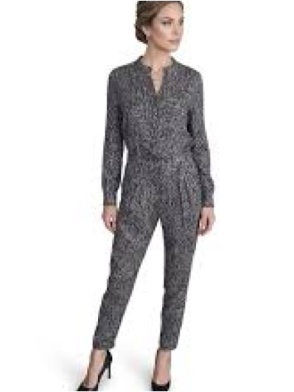 Halston Heritage Elena print silk jumpsuit Size 6